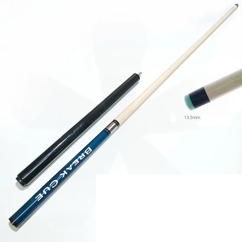 Stecca da biliardo da biliardo in 3 pezzi in legno d'acero da 13.5mm di colore blu