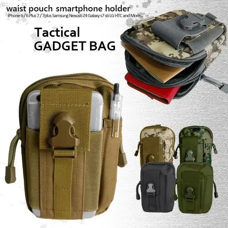 Outdoor Molle Tactical Waist Pouch 1000D Nylon Fanny Pack Bag Men for Sport Running Belt Mobile Phone Bag Case Hunting Tool Bag