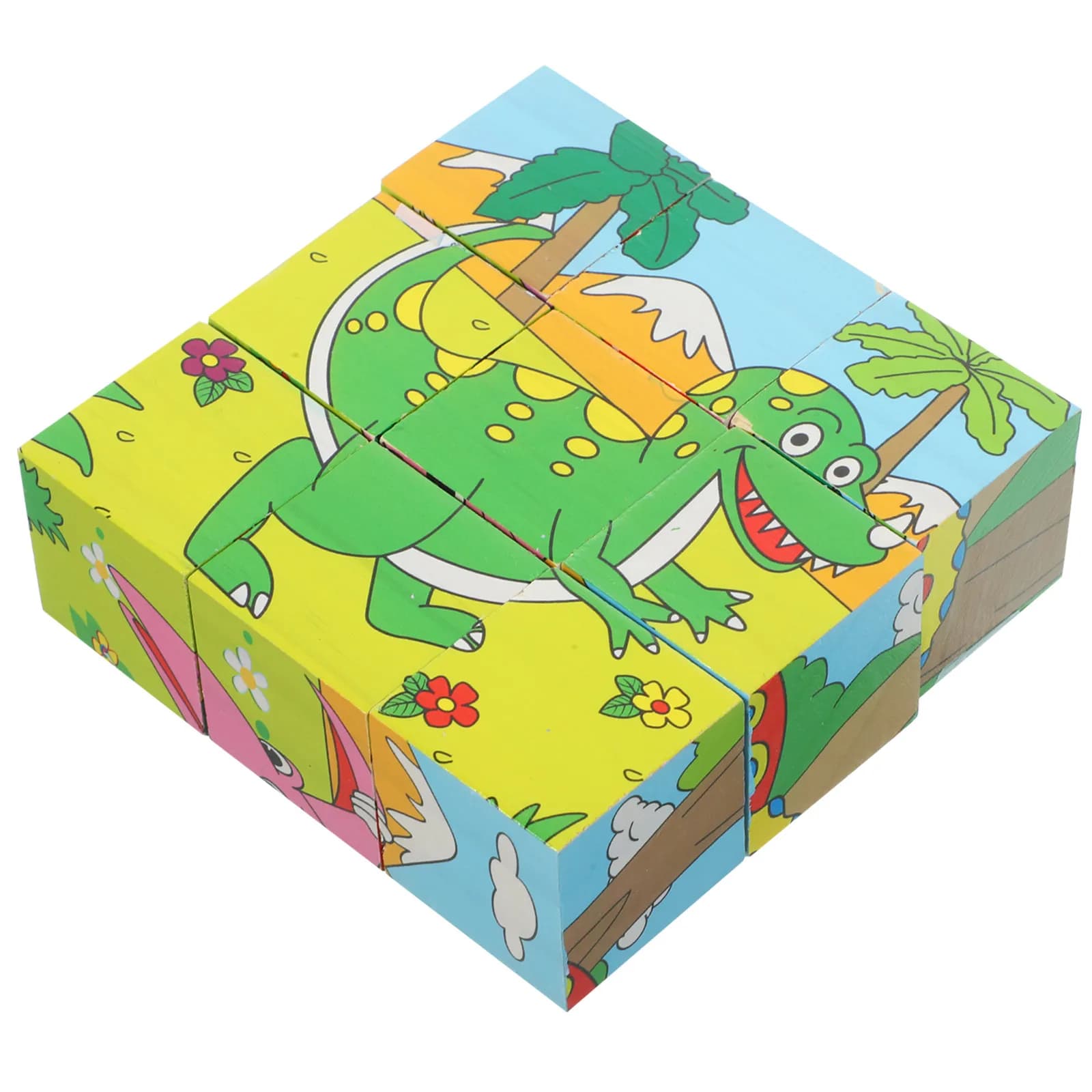 Giocattolo puzzle educativo per bambini, giocattoli Montessori, blocchi per bambini piccoli, dinosauri, cognitivi