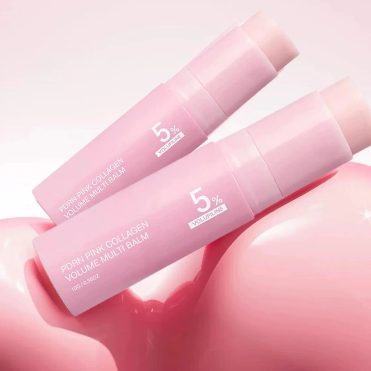 PDRN Pink Collagen Volume Multi Balm Stick Collagen Peptide Balm for Under-Eyes, Neck, Forehead, Smile Lines, Radiance Care