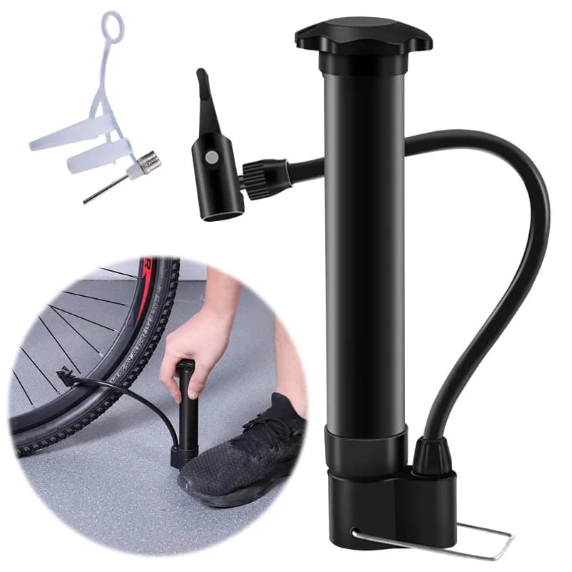 Valvola per pompa da bicicletta portatile 80PSI palloncino leggero pompa d'aria manuale MTB bici da strada gonfiatore per pneumatici accessori per ciclismo
