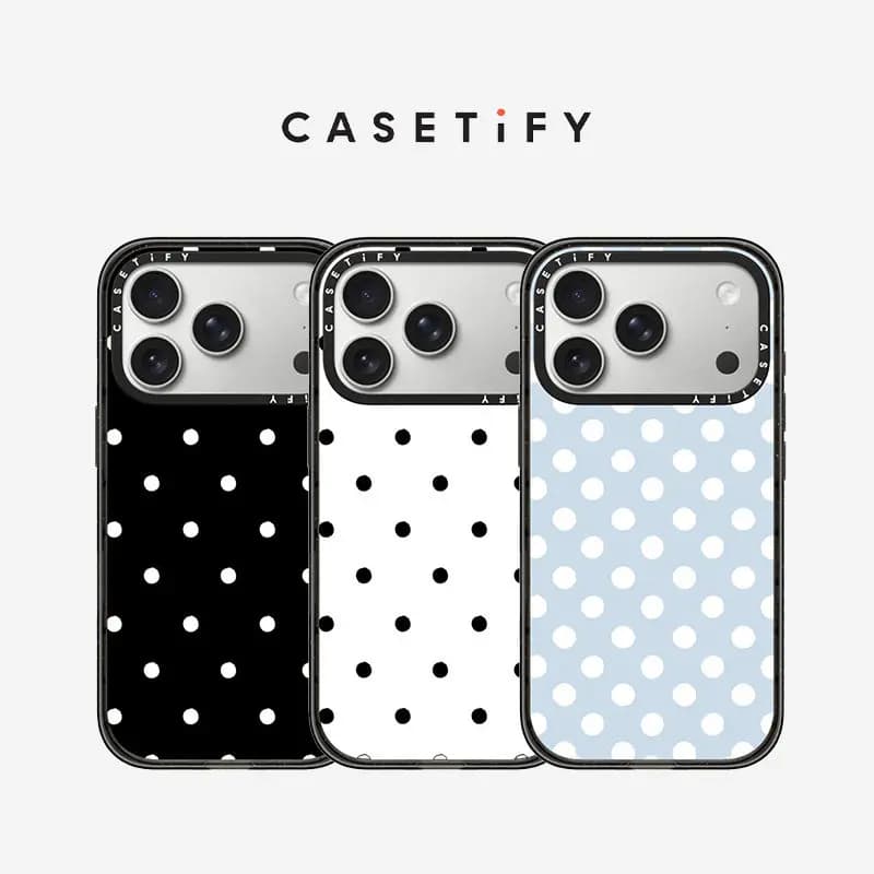 CASETiFY Classic Polka Dots Magnetic Drop-proof Case for iPhone 13 14 15 16 17 Pro Max Air Plus Protect Cover