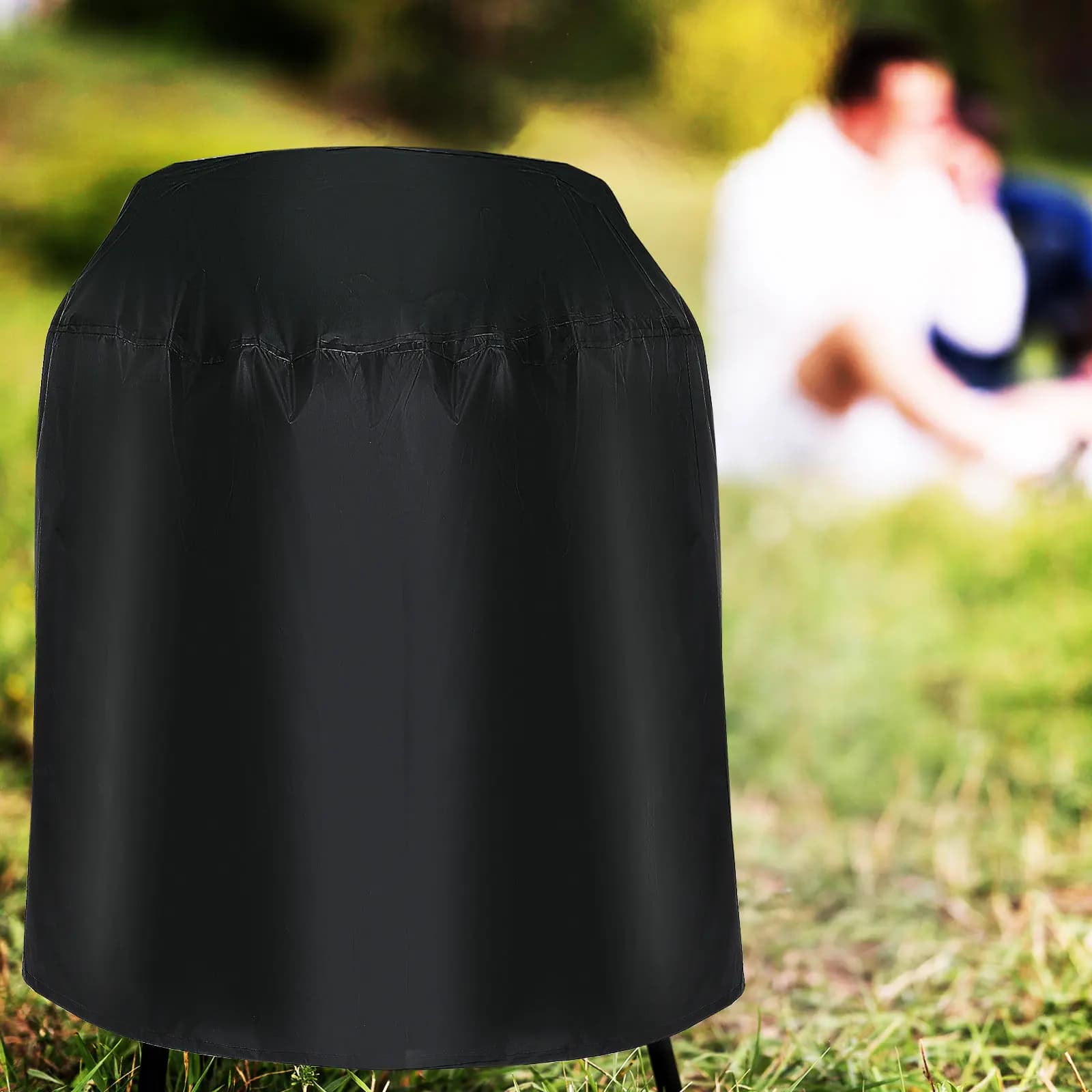 Copertura Impermeabile Rotonda per Barbecue, Bracieri, Griglie, Riscaldatori da Patio, Chiminea, Griglie Elettriche a Gas, Barbecue a Botte, Griglie per Pizza, Resistente