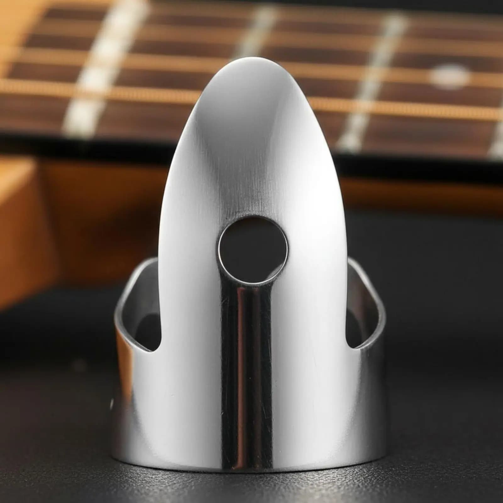 Set di 6 plettri per chitarra, proteggi-dita in metallo, manicotti per dita da chitarra, superficie lucida, accessori musicali traspiranti