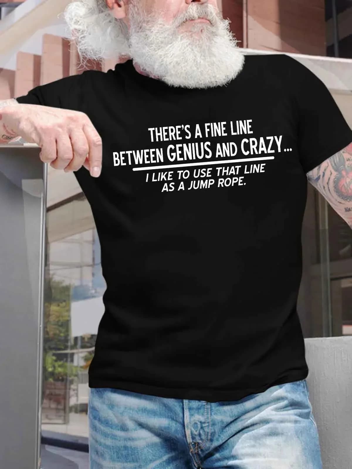 I like to use that line as a jump rope T-shirt casual cotton crew neck with funny graphic print