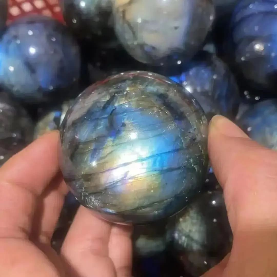 100% Superflash Labradorite sfera di pietra naturale feldspato palla di pietre preziose luna Rock Ball cristalli decorazioni per la casa guarigione sana