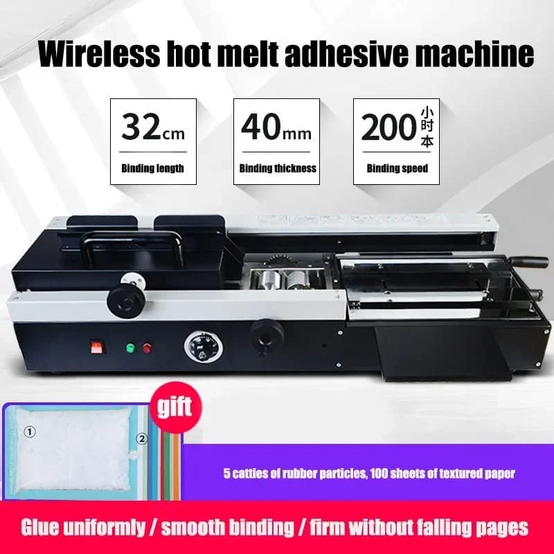 Nuovo Elettrico 460A Colla A Caldo Rilegatrice A4 Hot Melt Piega Automatica Libro Vincolante Colla Rilegatrice Raccoglitore Elettrico