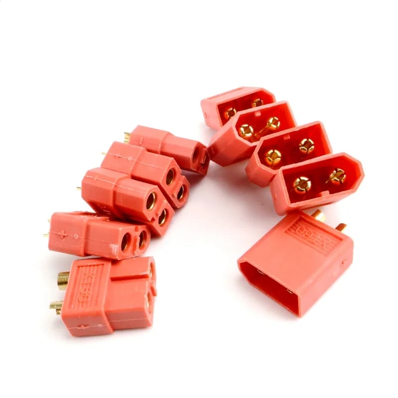5 Paia di Connettori XT60 Maschio e Femmina, Spine a Proiettile Placcate in Oro per Batterie Lipo RC, ESC, Droni