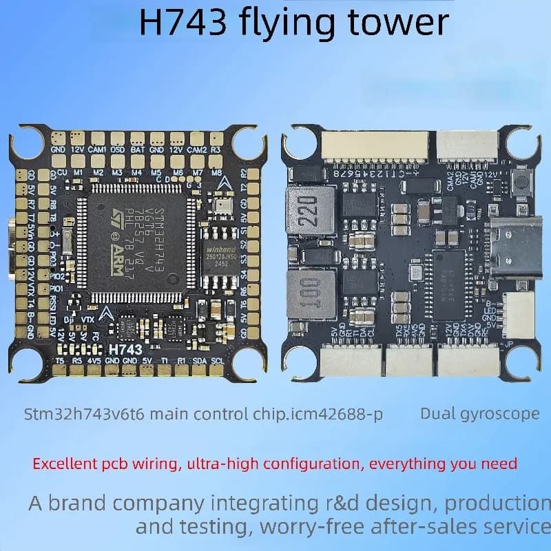 Stack di controllo di volo H743 — ESC da 55A/60A/70A/120A — Accessori per droni FPV e modelli RC