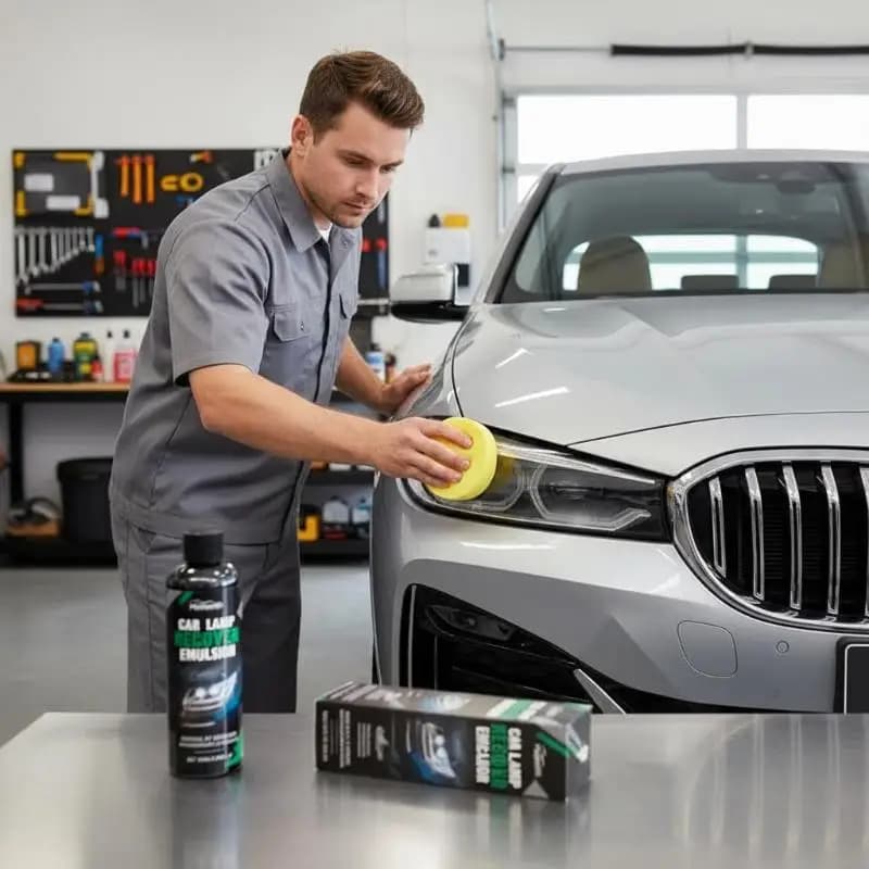 Automotive Headlight Restorer Kit 100ML With Cleaning Sponge Restores Bright Headlamps For Car Truck SUV Motorcycle Trailer