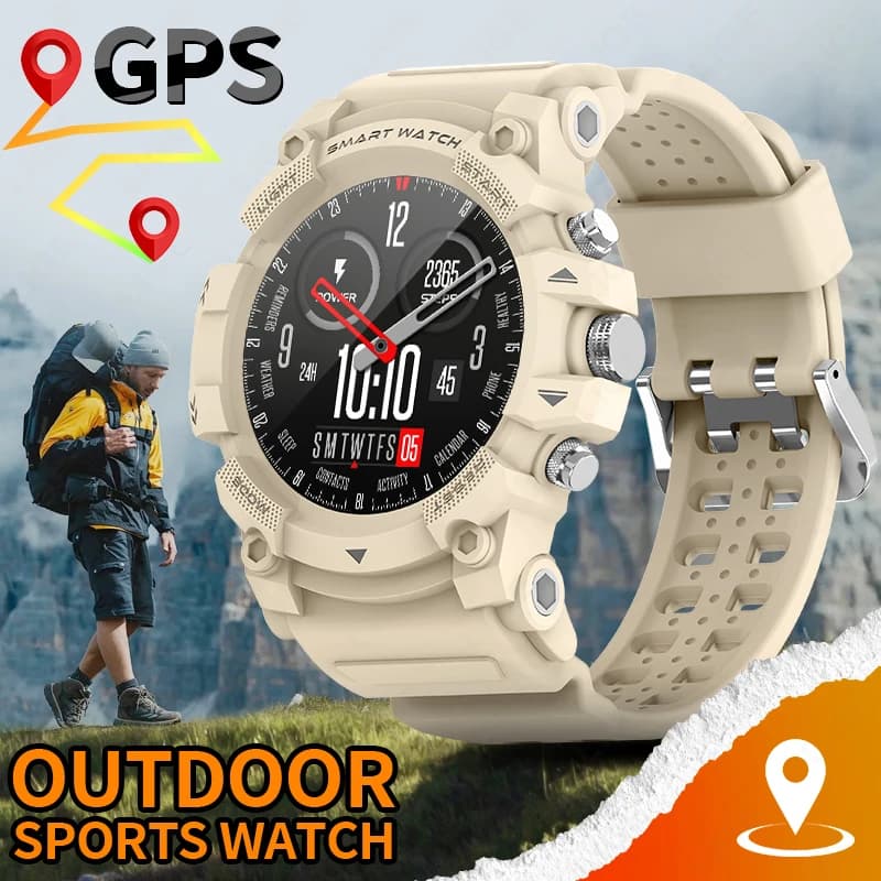 LIGE New GPS Sport Smart Watch for Men Reminder Calls Heart Rate Oxygen Blood Fitness Outdoor Waterproof Smartwatch for Android IOS