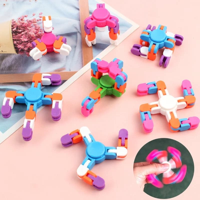 Set di 3 Spinner Trasformabili Antistress, Giocattoli per Adulti e Bambini, Regali per Feste di Compleanno, Riempitivi per Pignatte, Premi Scolastici