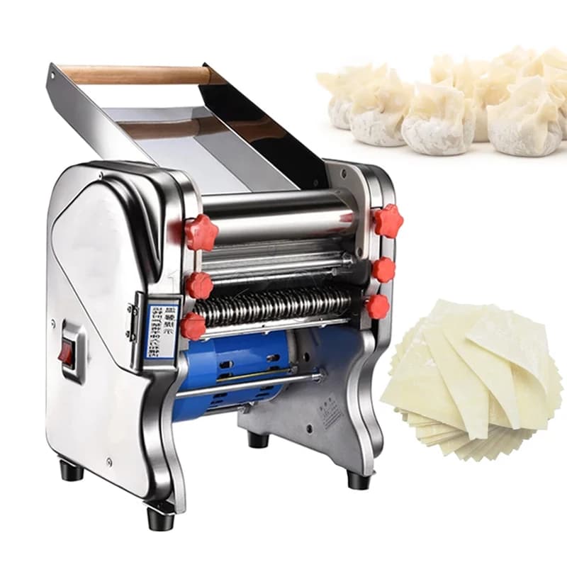 Electric Pasta Maker Kneading Machine Stainless Steel Noodles Dough Flour Sheeter Press Roller Dumpling Wrappers