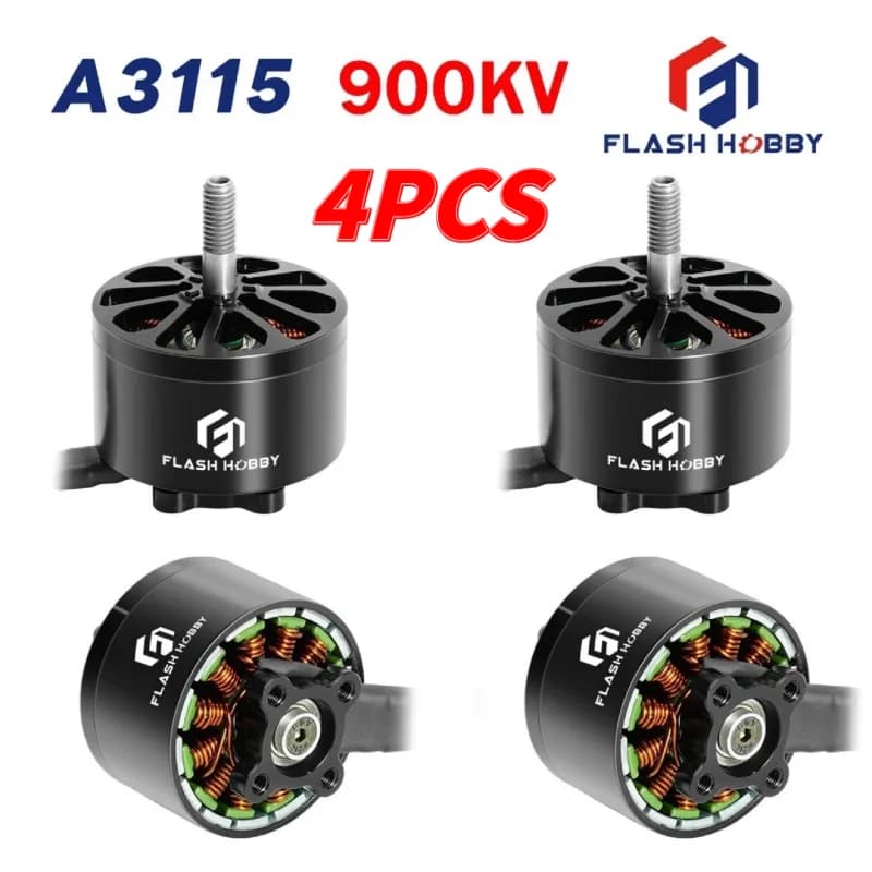 4PCS Flashhobby A3115 900KV Brushless Motor for FPV Freestyle 9inch 10inch Long Range Cinelifter Drones RC Model