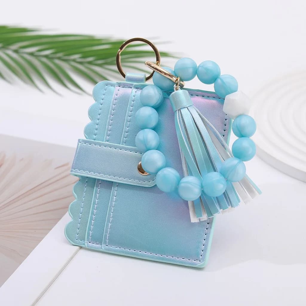 Tassel Keychain Portable Coin Purse Keychain Card Wallet Lightweight Id Holder For Hold Id Documents Handbag Daily Travel