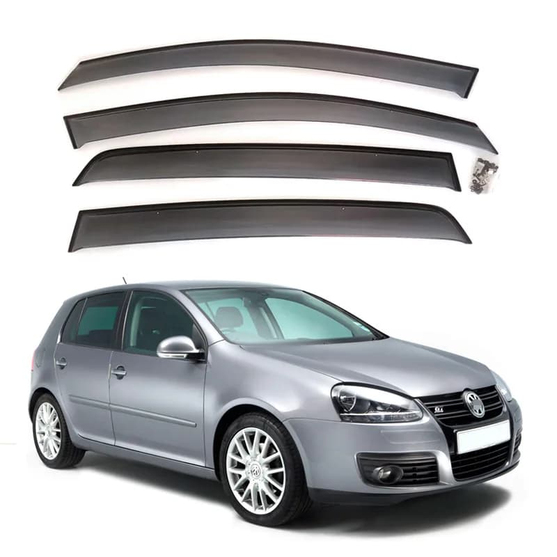 Adatto per VW Golf 5 scudo meteorologico e antipioggia per finestrino dell'auto stampato ad iniezione sopracciglio antipioggia VW. Striscia antipioggia Golf MK5