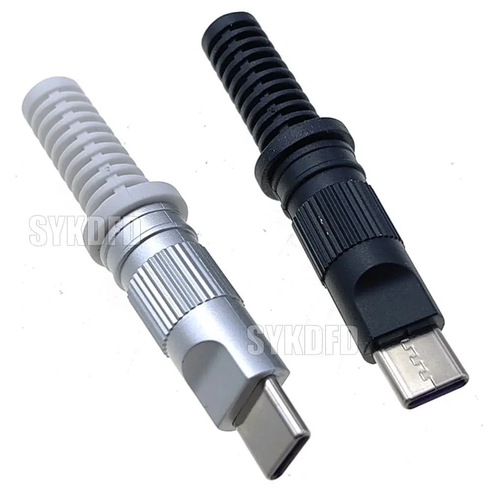5/10 Quick Charging Set Type-C USB C 5A Connectors Jack 16pin Male Spine Terminals Welding Electrics FAI DA TE Cable Data Accessories