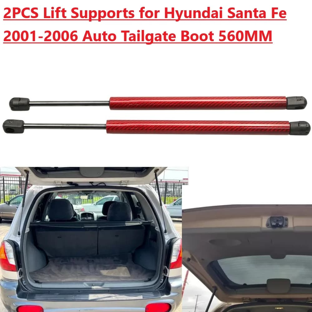 2 Ammortizzatori Posteriori per Hyundai Santa Fe MK1 SM Santa FÉ I SM SUV 2000-2006, Supporti a Gas per Portellone Posteriore