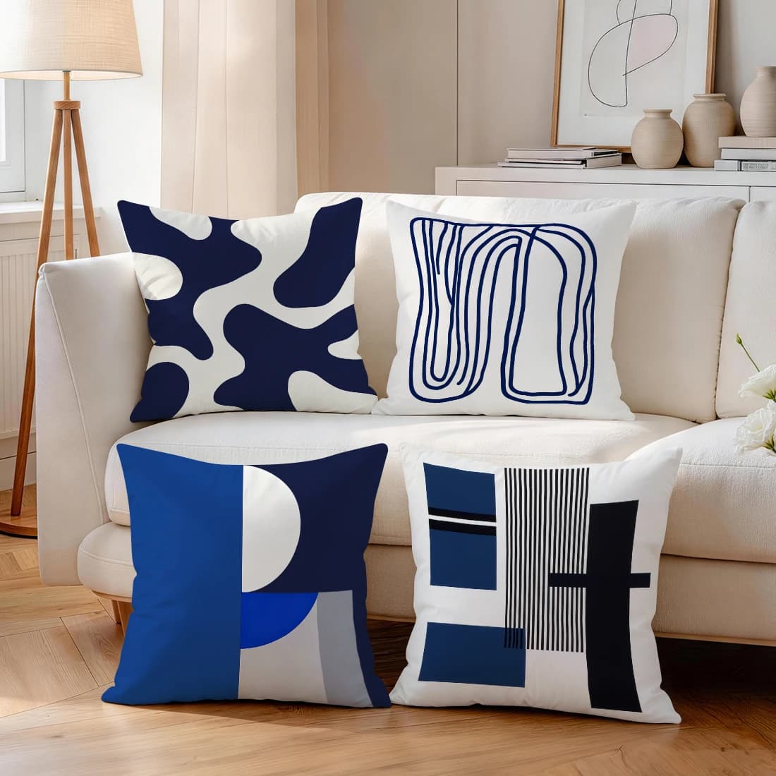 1/4pcs Nordic Style Geometric Pattern Cushions Pillowcase Polyester Cushion Cover Throw Pillow Pillowcover Home Car Sofa Decor