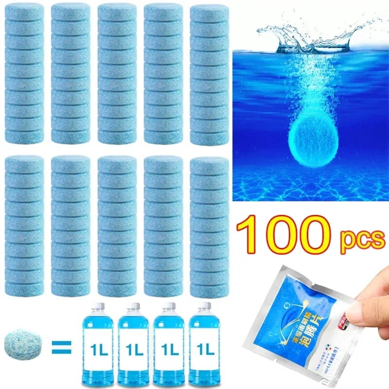 5/100pcs Solid Cleaner Car parabrezza Cleaner compresse tergicristallo Tablet effervescente accessori per auto pulizia della toilette in vetro