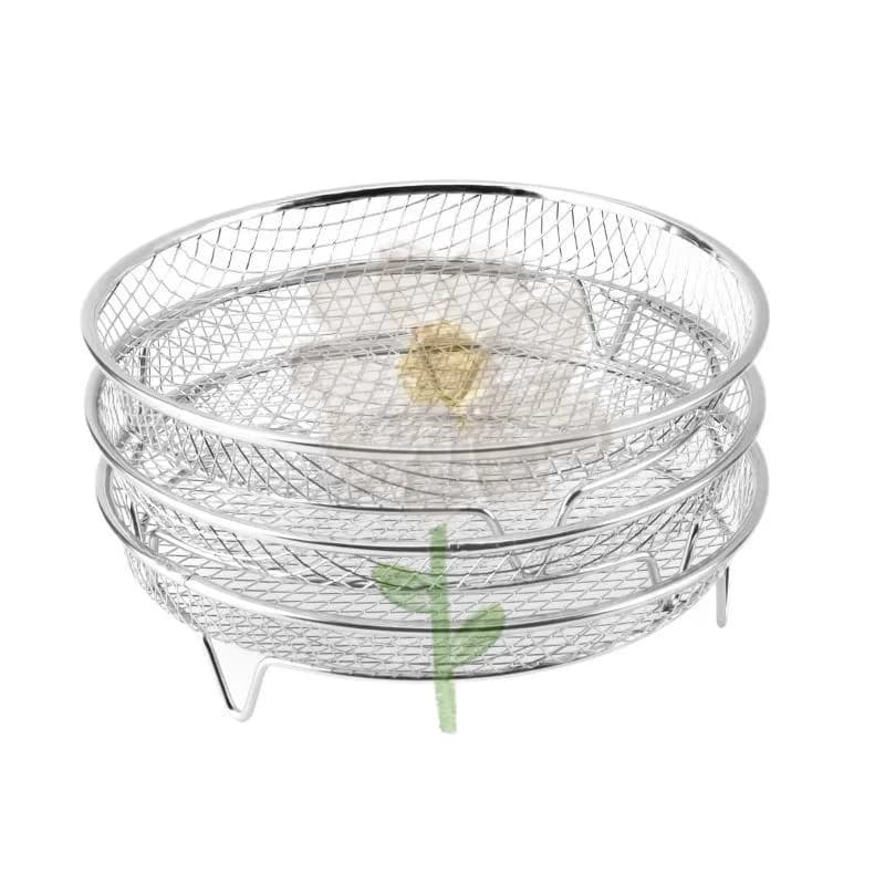 Stackable Stainless Steel Air Fryer Rack Non Stick Grill Basket Kitchen Cooking Accessories