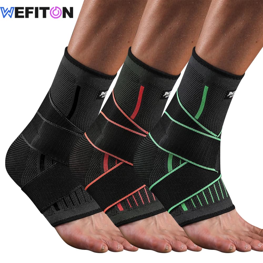 Manicotto di compressione per tutore per caviglia 1 pezzo - Supporto regolabile per distorsioni, fascite plantare e sport - Uomo/Donna (S/M/L)