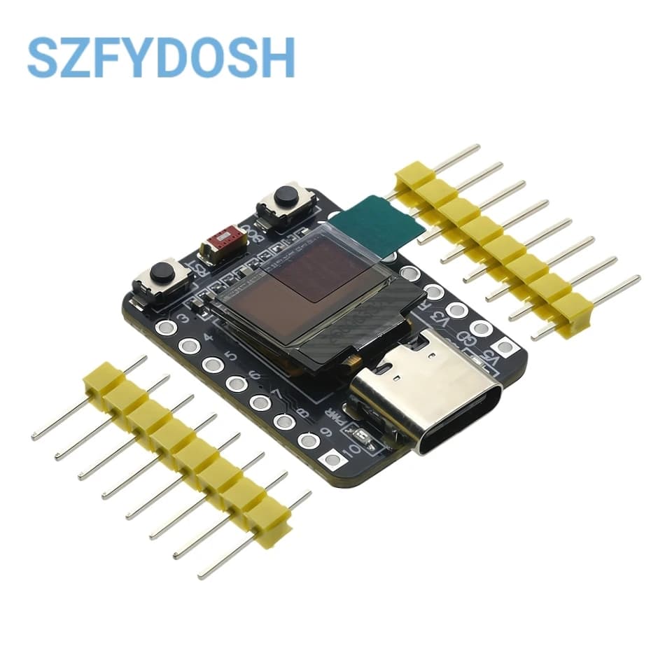ESP32-C3 Modulo scheda di sviluppo compatibile SuperMini OLED Wifi Bluetooth con antenna OLED e ceramica da 0,42 pollici