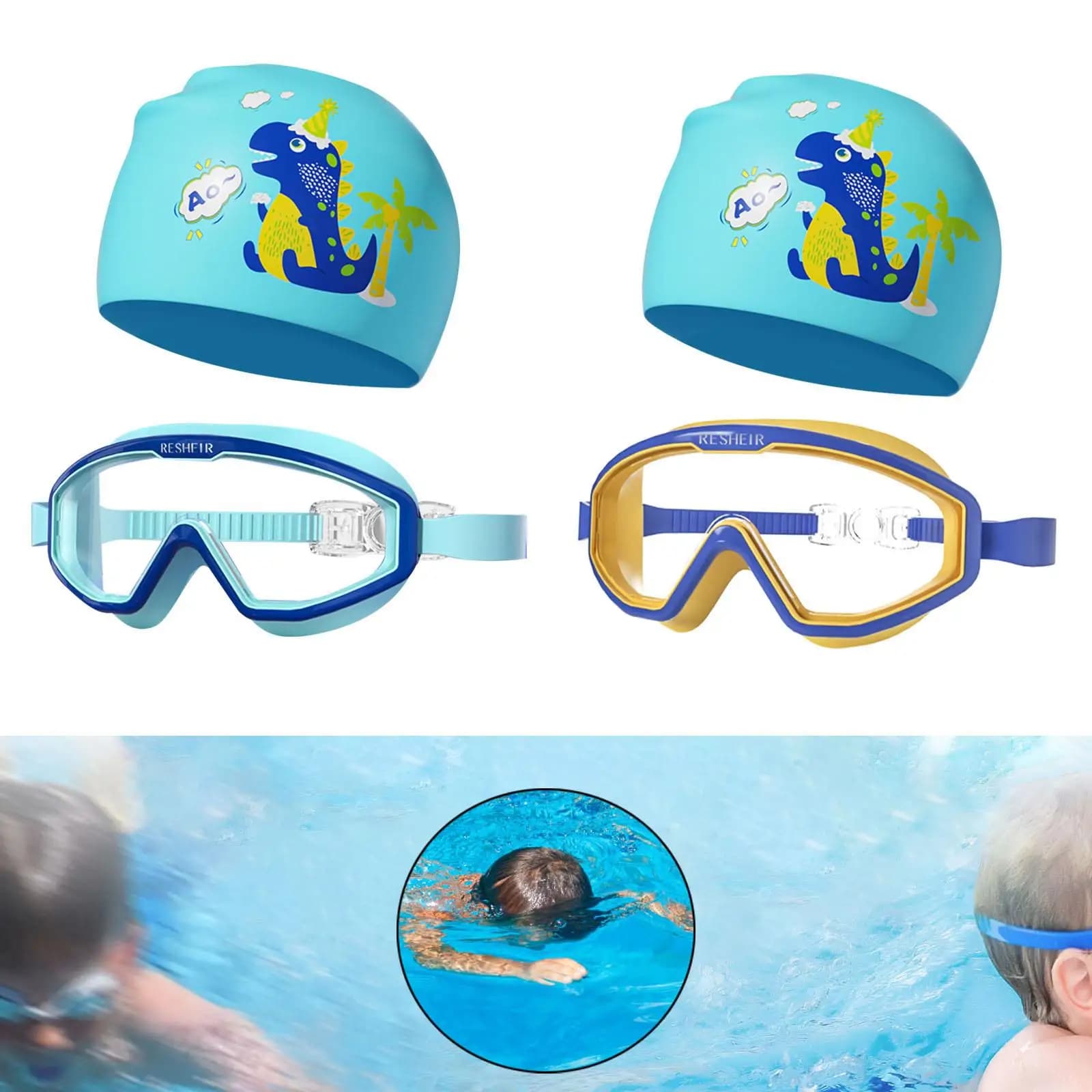Swimwear Children's Swimwear Comfortable and waterproof wide glasses