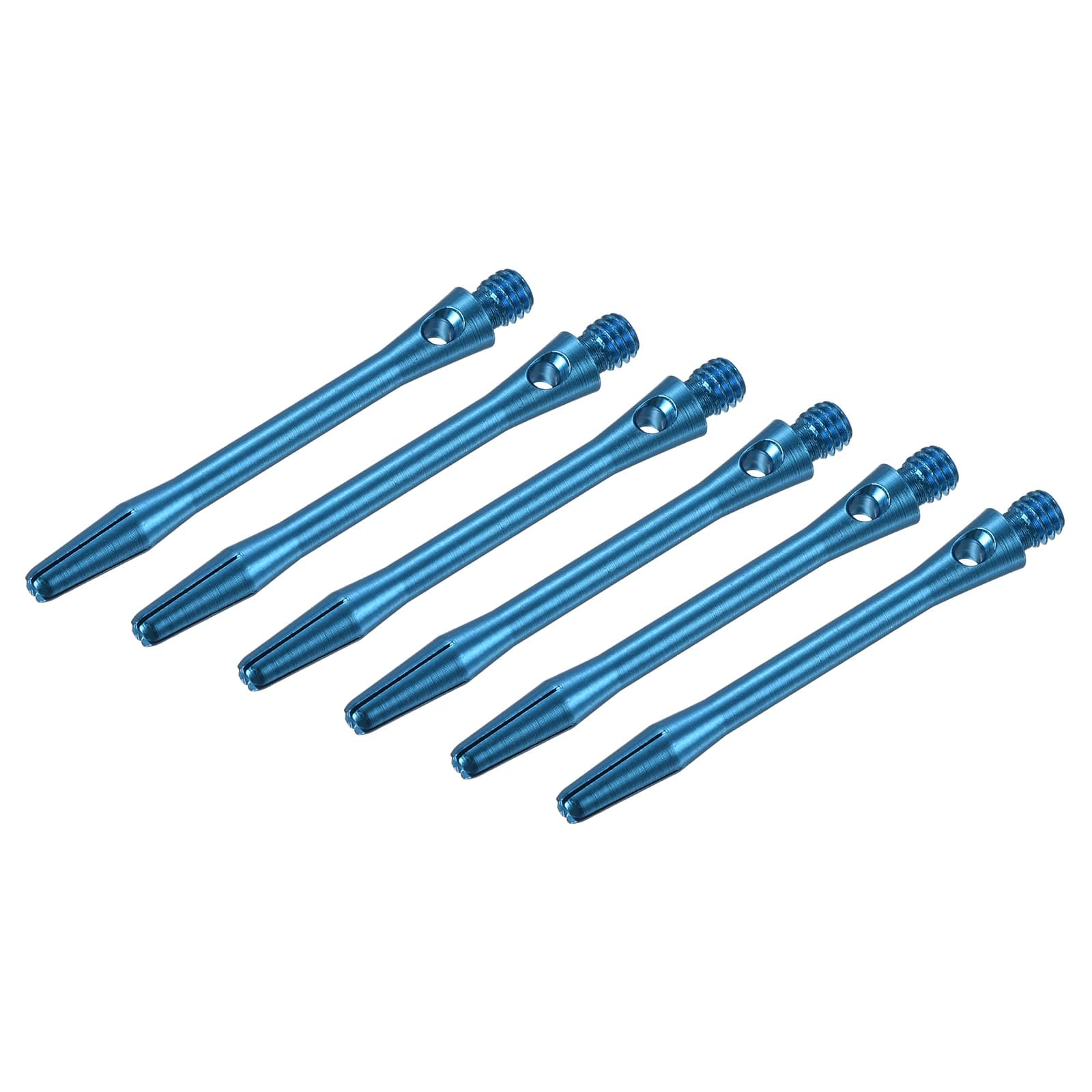 6 aste per freccette in alluminio, steli per freccette con filettatura media 2BA, accessori per freccette, raccordo da lancio 35/45/48 mm per punta in acciaio