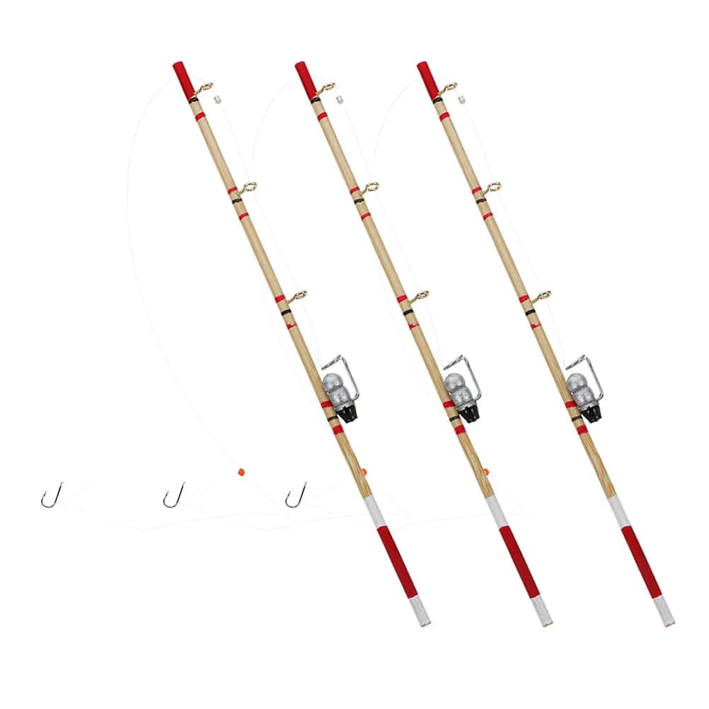 3Pcs Miniature Fishing Rod Scene Accessories Mini House Fishing Pole Decoration Photography Scene Supply Mini Rod