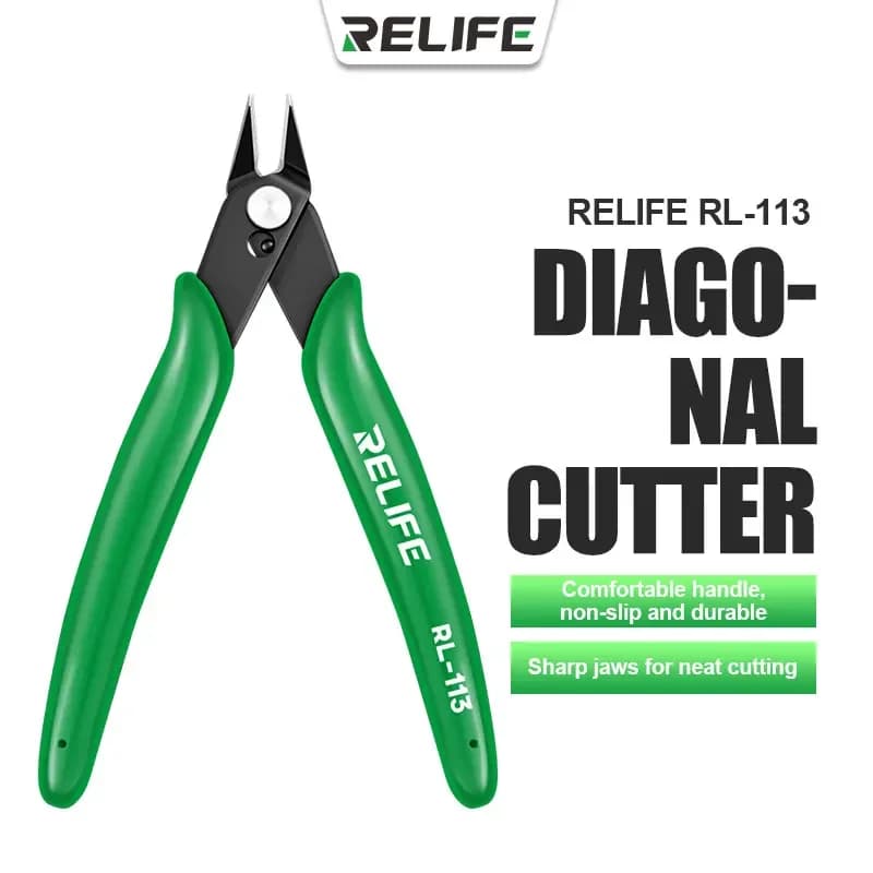 RELIFE RL-113 Taglierina diagonale ad alta precisione con ganasce affilate per taglio pulito Utensile da taglio per filo di riparazione del telefono durevole antiscivolo