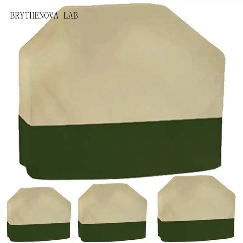 210D Beige Green Barbeque Grill Covers Heavy Duty Waterproof BBQ Outdoor Cover Heavy Weber Gas Charbroil Protective