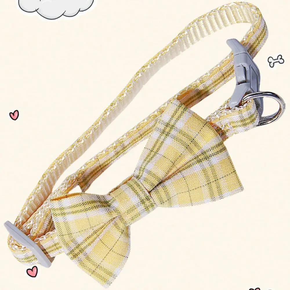 Collar pet accessories cute bow cat and dog collar adjustable pet collar