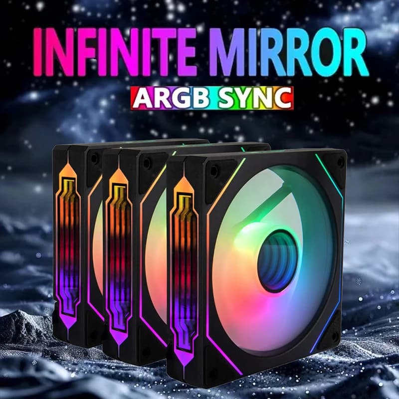 Prism 4 Pro Fan Ventola per computer da gioco Argb Termostato intelligente Pwm Sync Light Tappetino di raffreddamento per notebook Ventola per desktop