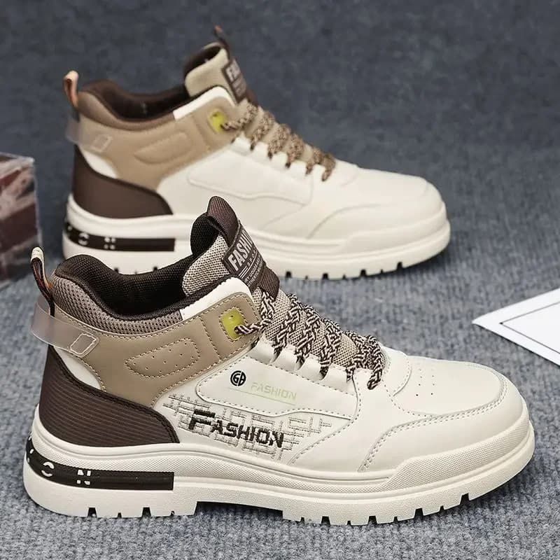 Scarpe da ginnastica da uomo Scarpe casual da esterno Nuove scarpe vulcanizzate antiscivolo Suola morbida Scarpe da passeggio Scarpe alte da uomo con lacci Tenis Hombres