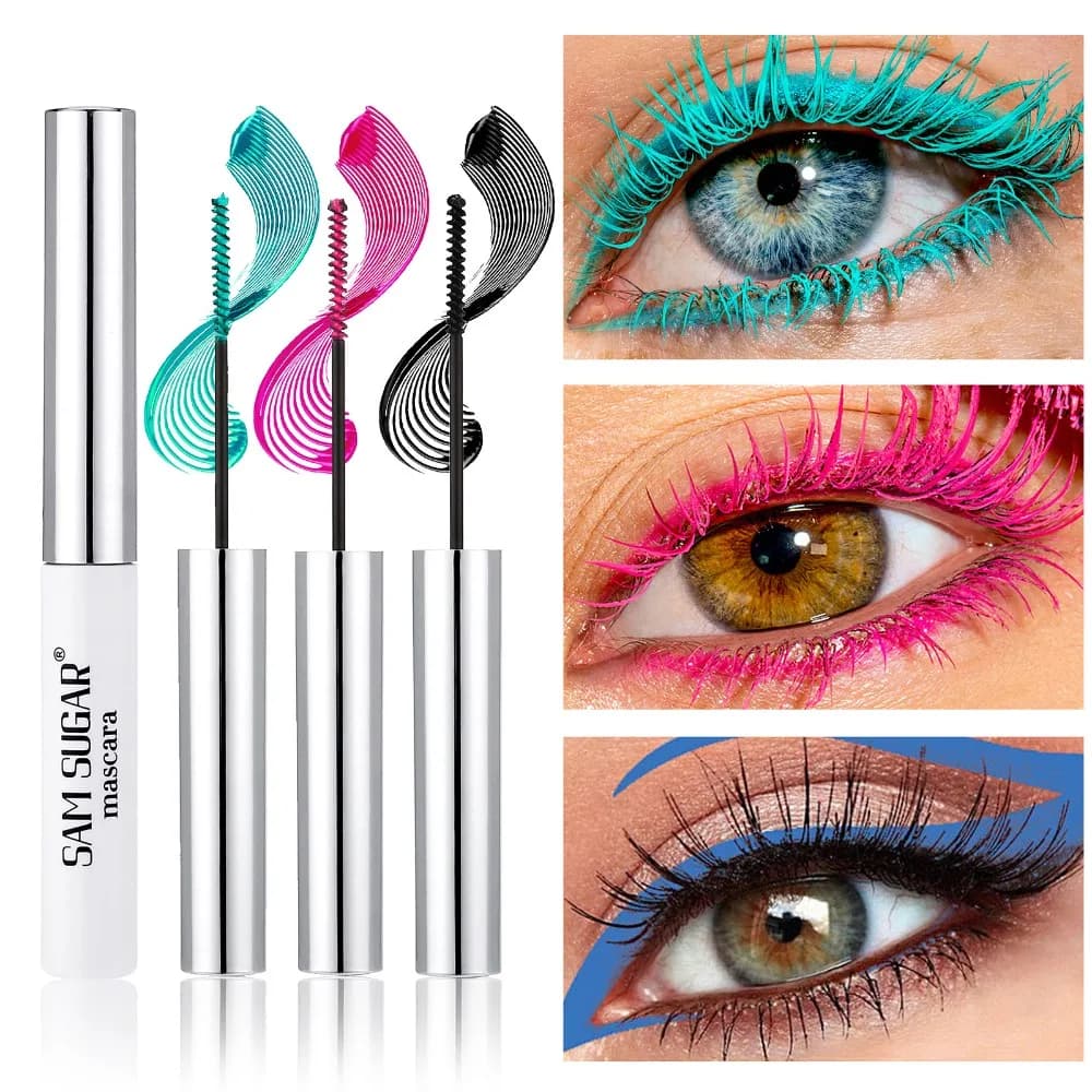 Mini brush colored waterproof mascara proof of deburring for lashes voluminous curled lashes Make-up for Halloween parties