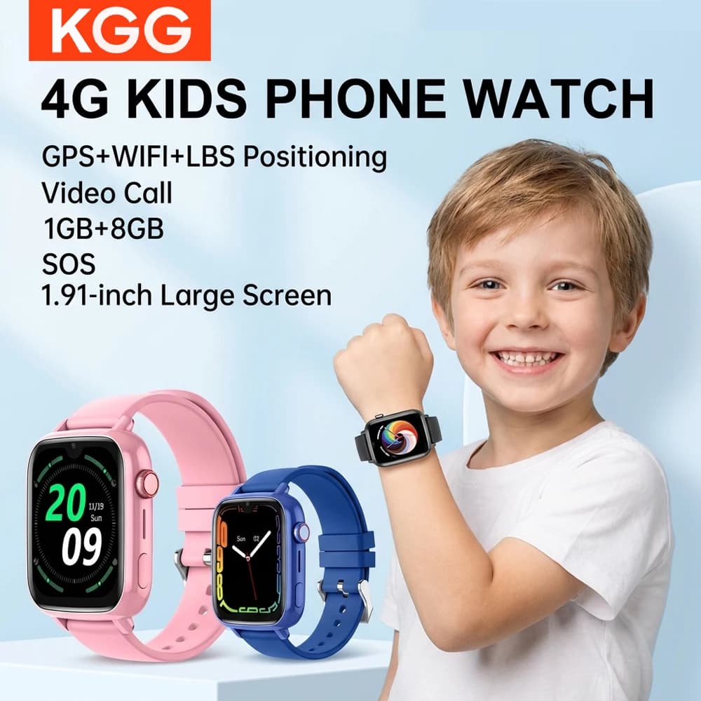 Smartwatch Android per Bambini con 4G GPS WiFi, Localizzazione, Video, Chiamata Bidirezionale, SOS, Download App, Orologio Telefono con Scheda SIM, Regalo per Ragazzi e Ragazze
