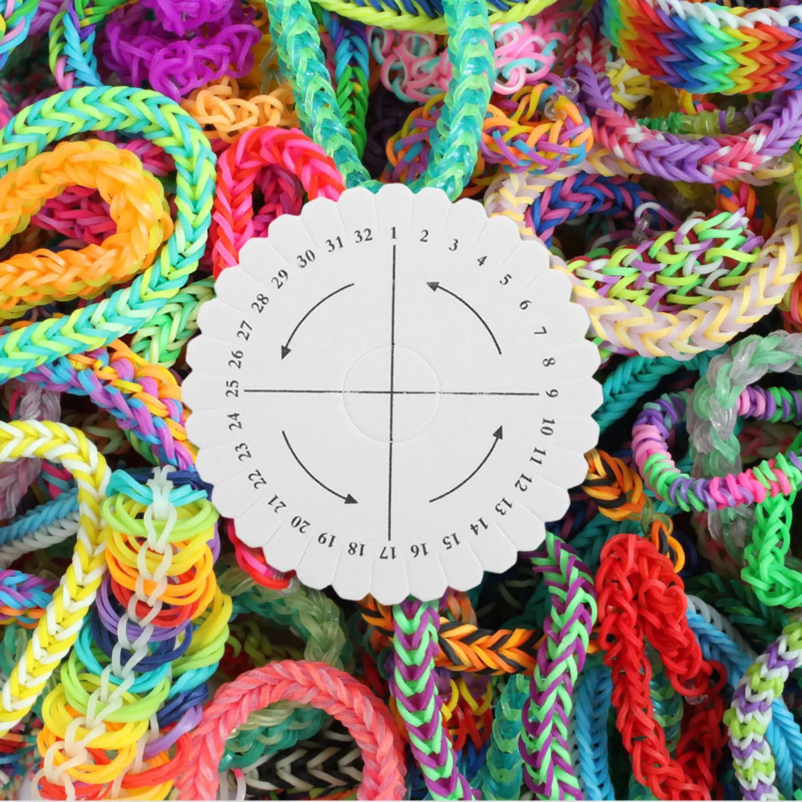 32 Slot Round Bracelet Braiding Plate DIY Weaving Tool for Beginners Fast Convenient Bracelet Loom Weaving Board Jewelry Making