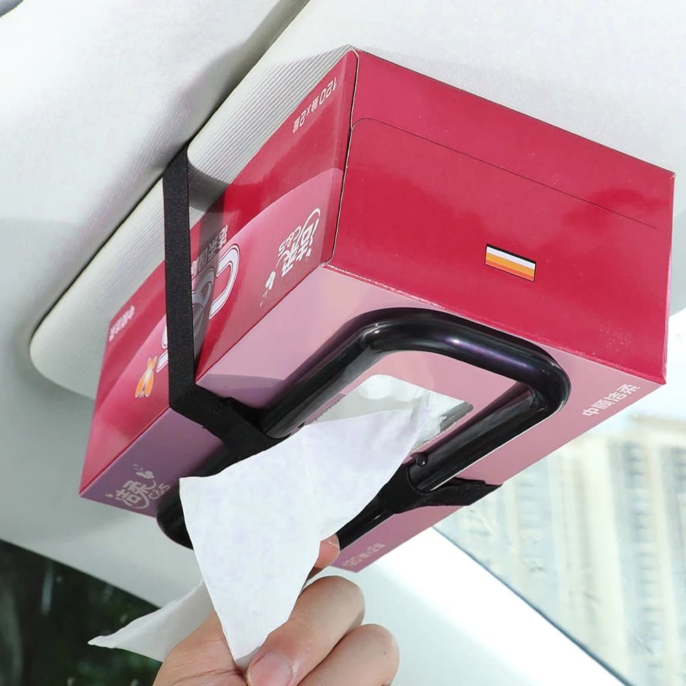 Car handkerchiefs clip for car, universal sun visor, napkin holder, back seat handkerchief, elastic paper cover for car interior hanging
