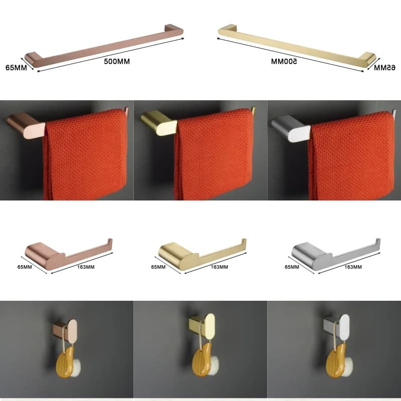 Bathroom Accessories Toilet Paper Holder Brushed Rose Gold Towel Hooks Stainless Steel Bedroom Wall Mount Bath Hardware Sets