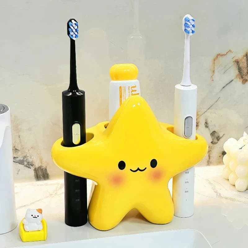 1 pcs creative plastic pen holder star shape electric toothbrush waterproof portable storage space for toothbrush