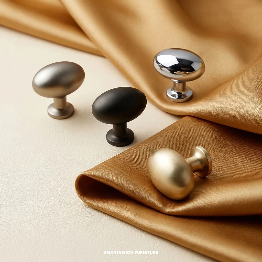 4Pcs Furniture Drawer Pulls Cabinet Knobs Vanity Pulls Elegant Wardrobe Pulls Brushed Surface Single Hole Furniture Handles