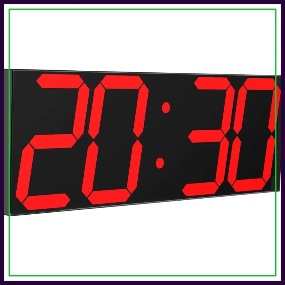 Orologio da Parete Digitale LED con Numeri da 6 Pollici, Telecomando, Timer Conto alla Rovescia, Dimmer Automatico, Grande Calendario e Termometro