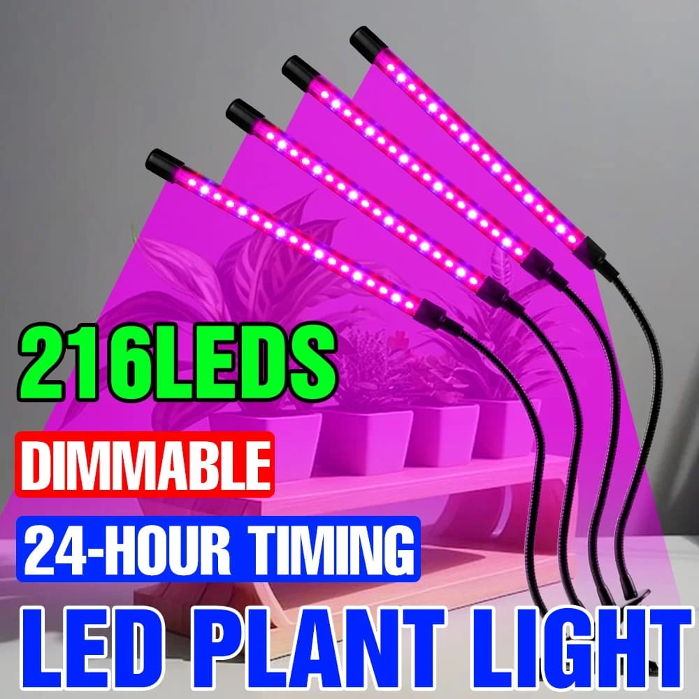 Lampada LED per Coltivazione Piante a Spettro Completo, Luci Idroponiche 5V Dimmerabili per Interni, Ideali per Cactus, Succulente, Semi e Muschio