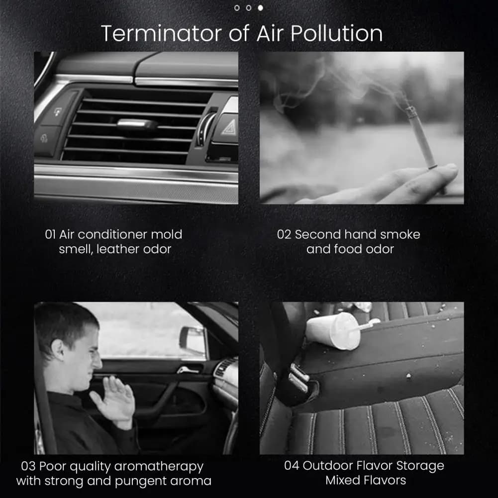 Deodorant for Cars with Clips for Air Bottle, Wood Robot Statuette with Magnetic Expressions, Unique Decoration for Dashboard