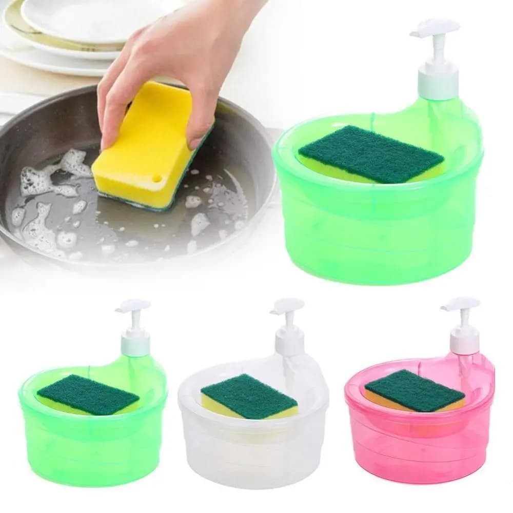 Dispenser automatico di detersivo Dispenser di sapone per piatti a pressione Dispenser con pompa per sapone Organizzatore da appoggio per lavello della cucina