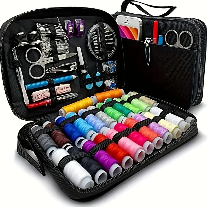 Kit completo per cucito domestico: set di aghi e filo premium per principianti ed esperti, forniture di base per riparazioni di cucito a mano