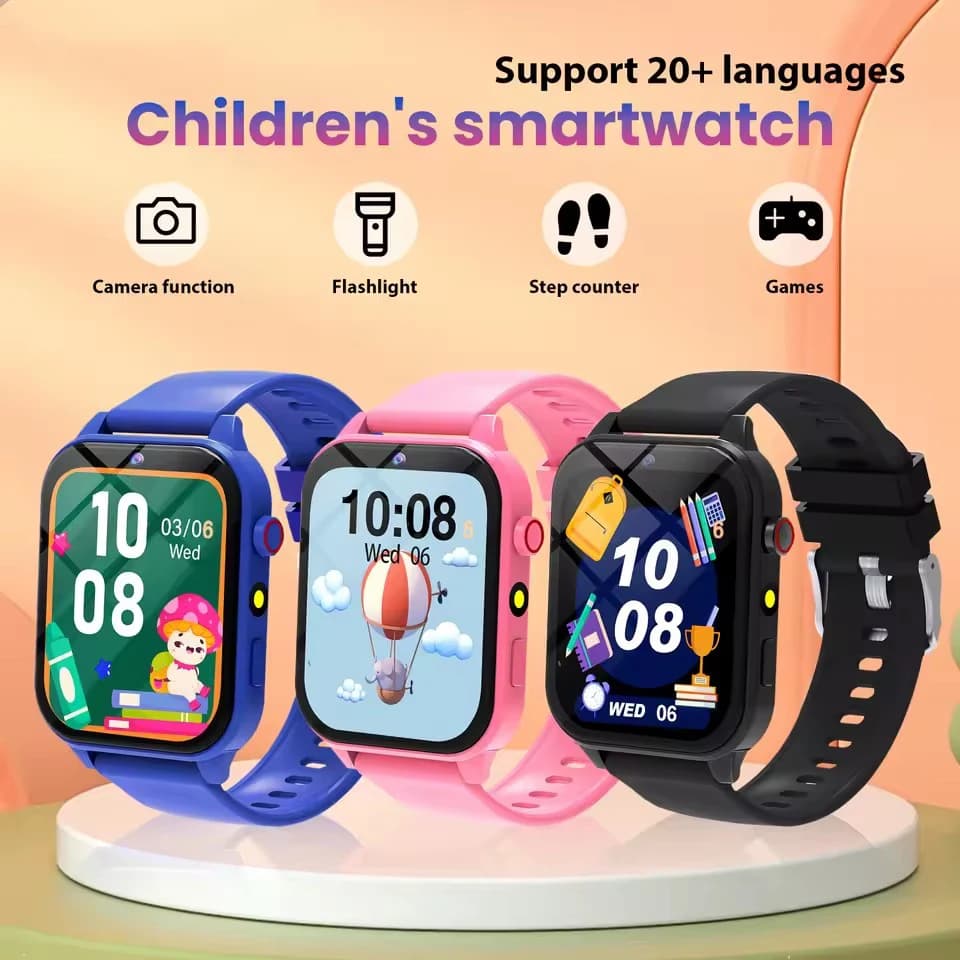 Fotocamera Smart Watch Bambini Torcia impermeabile 12 giochi Promemoria allarme Monitoraggio del sonno Pedometro Bambini Ragazzo Ragazza Orologi Regalo