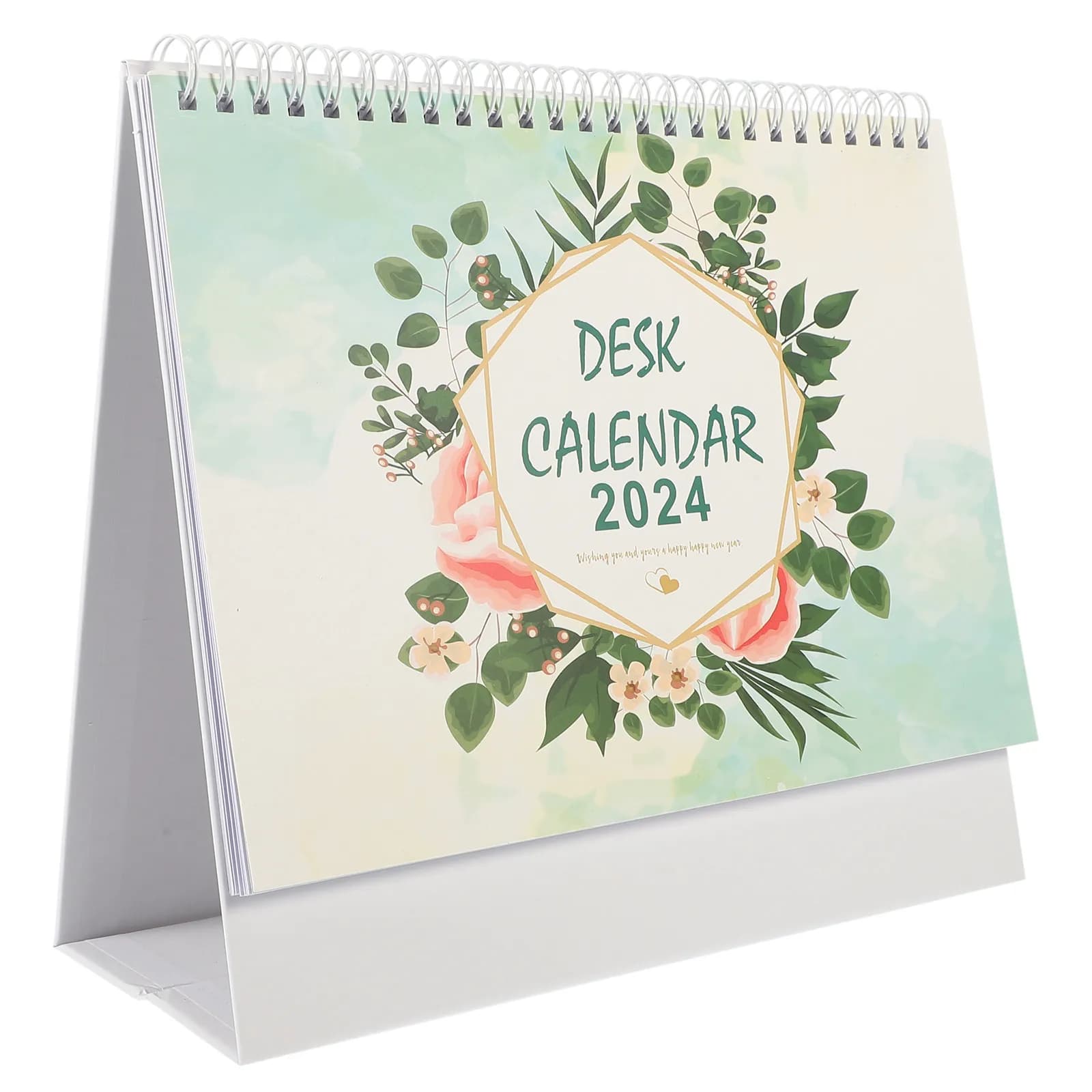 Calendario da Tavolo 2024 Creativo con Pagine Girevoli per Decorazione Scrivania Ufficio, Organizer Minimalista con Carta Spessa