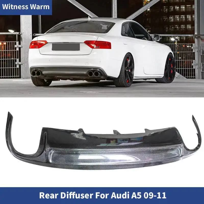 Carbon Fiber Rear Lip Diffuser Spoiler for Audi A5 S5 Style 2009-2011 Rear Diffuser Bumper Guard Car Styling